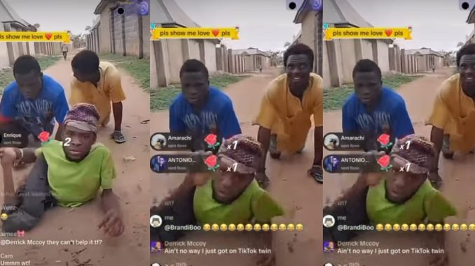 Viral video of street bêgg@rs begging followers for gifts on TikTok live sparks reaction online (WATCH)