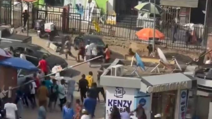 Chaos As Miscreats Beat Up Soldiers In Abuja Market  