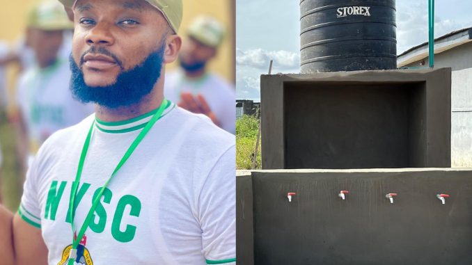 Corps Member Executes Water Project In Lagos' Ijagemo Community 