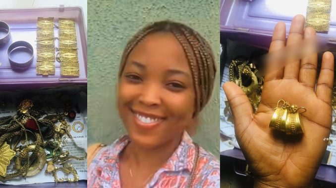 "My grandma no leave any treasure for me.” – Netizens React As Lady Discovers Her Late Grandmother’s Jewelry Box