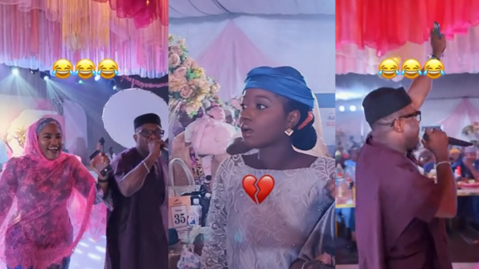 "This is Asha, Asake couldn’t make it" – Hilarious moment MC pranks wedding guests with singer Asake performance (VIDEO)
