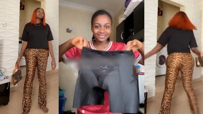 "Your shape be like amoeba, no mess make this thing no blow for my face" – Nigerian man reacts to his wife wearing a fake butt pad (VIDEO)