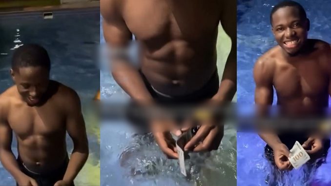 Nigerian Man Finds $1,000 Stashed In His Pocket While Swimming (VIDEO)