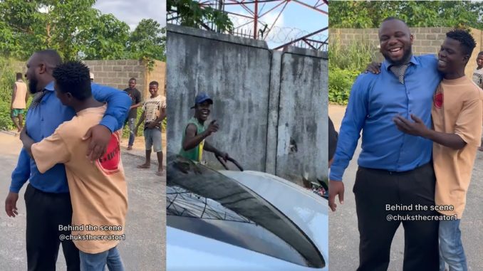 Sabinus finally reunites with his Aboki fan after searching and blesses him with money (VIDEO)