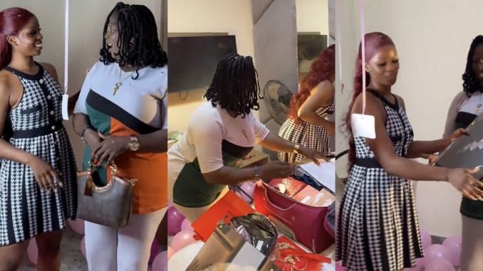 Nigerian Lady Celebrates Mother's 24th Birthday As She Gifts Her 24 Heartfelt Gifts (VIDEO)