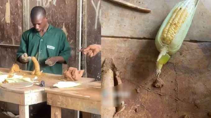 YABATECH Students Captivate Netizens With Creative Corn Molding Assignment (WATCH)