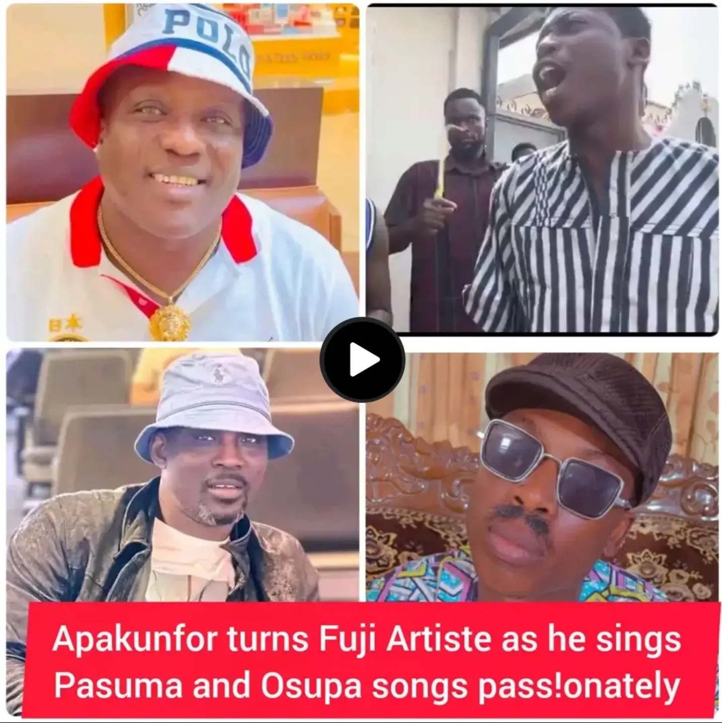 Actor, APA turns Fuji artiste as he sings saheed osupa , pasuma songs Passionately .Oyaa rate him ‎