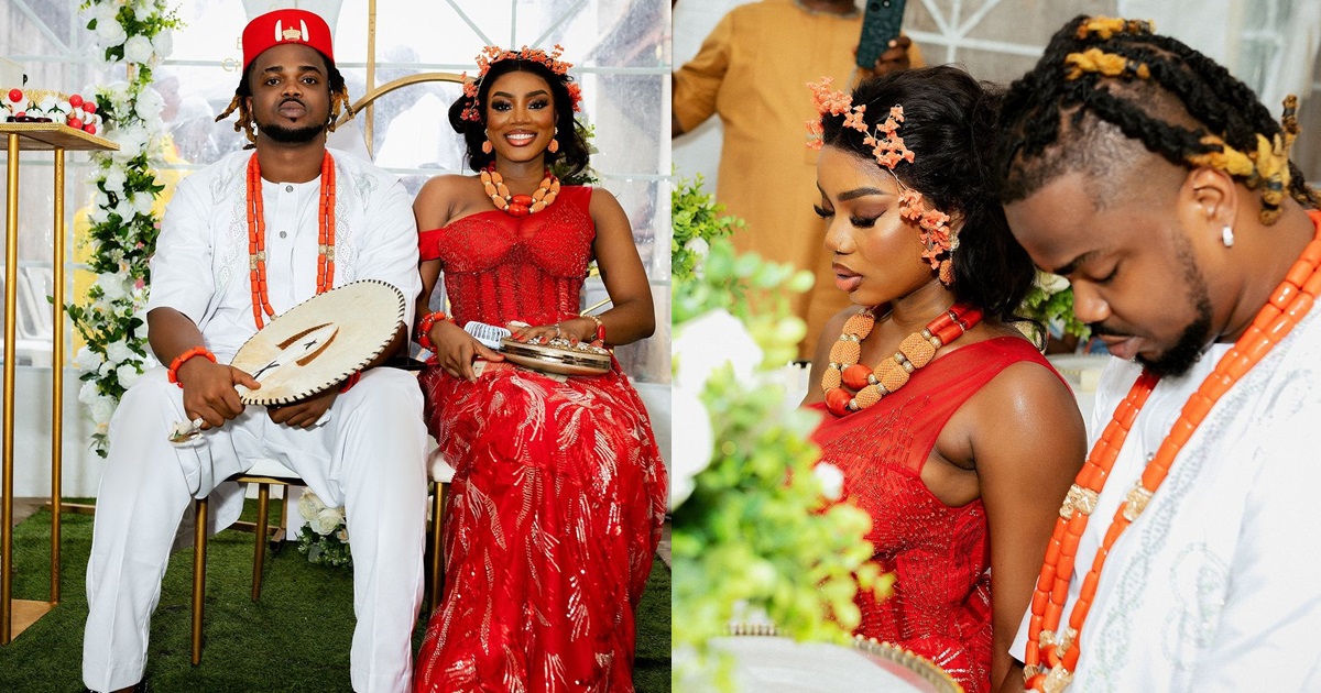 Music producer, Rexxie traditionally ties the knot with his fiancée, Chisom