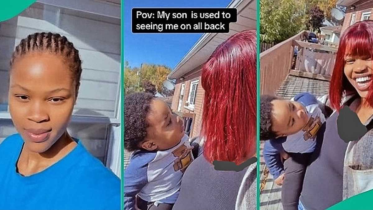 Little Boy Stares in Confusion as Mum Who Used to Wear All Back Hairstyle Rocks Wig, Video Trends