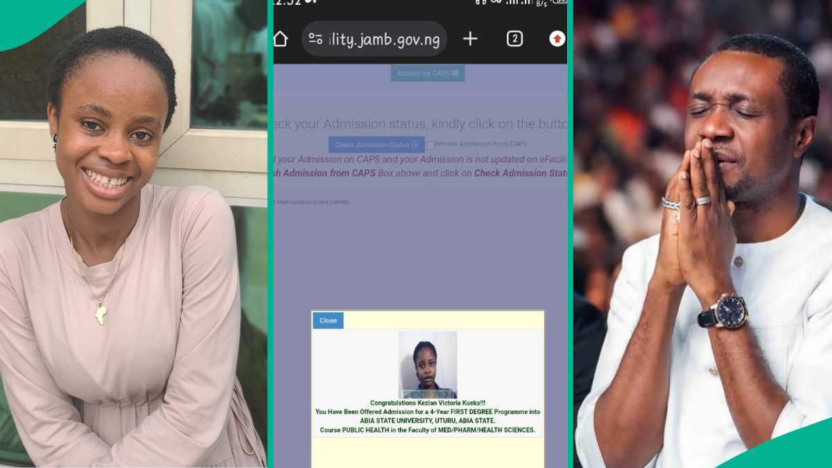 Hallelujah Challenge: Lady Finally Gets University Admission to ABSU, Shares Photo of JAMB Page