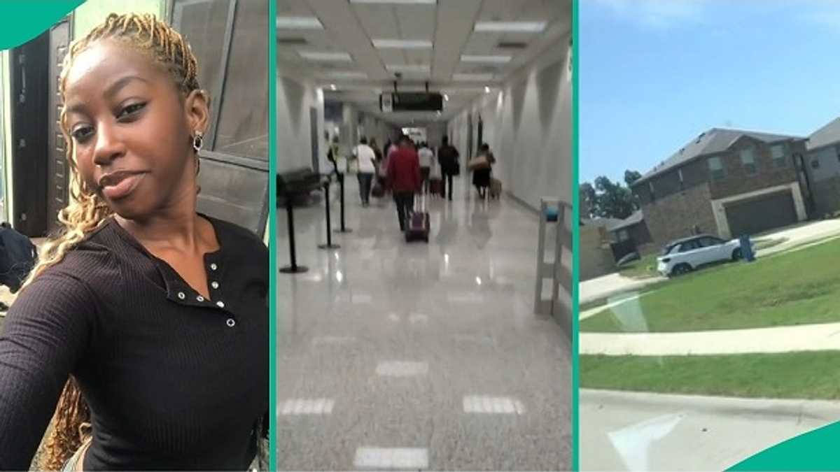 Nigerian Lady Finally Fulfils Dream of Leaving Country to America, Video Shows Relocation Journey