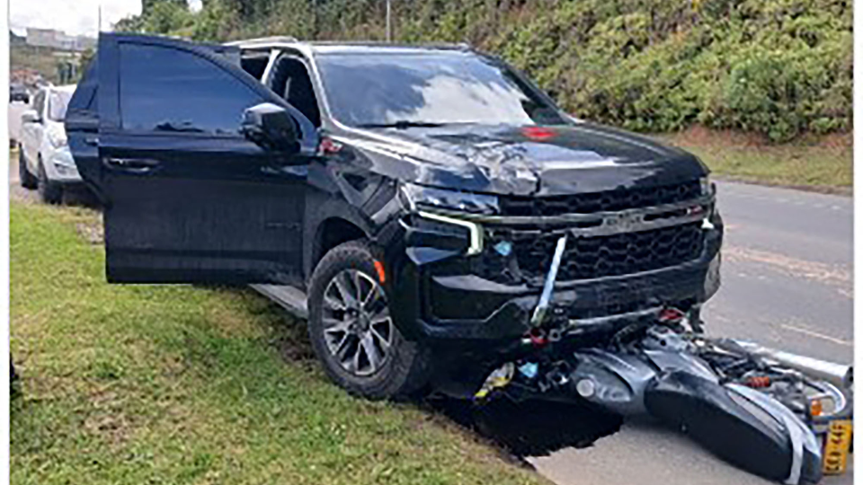 The state of Morelos' car after the crash