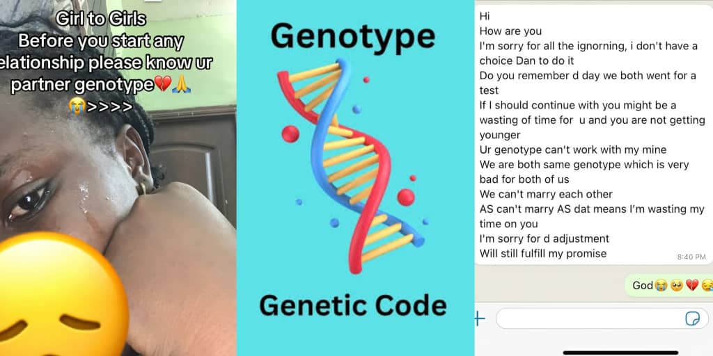 Lady sparks emotions as boyfriend ends relationship over incompatible genotype after test