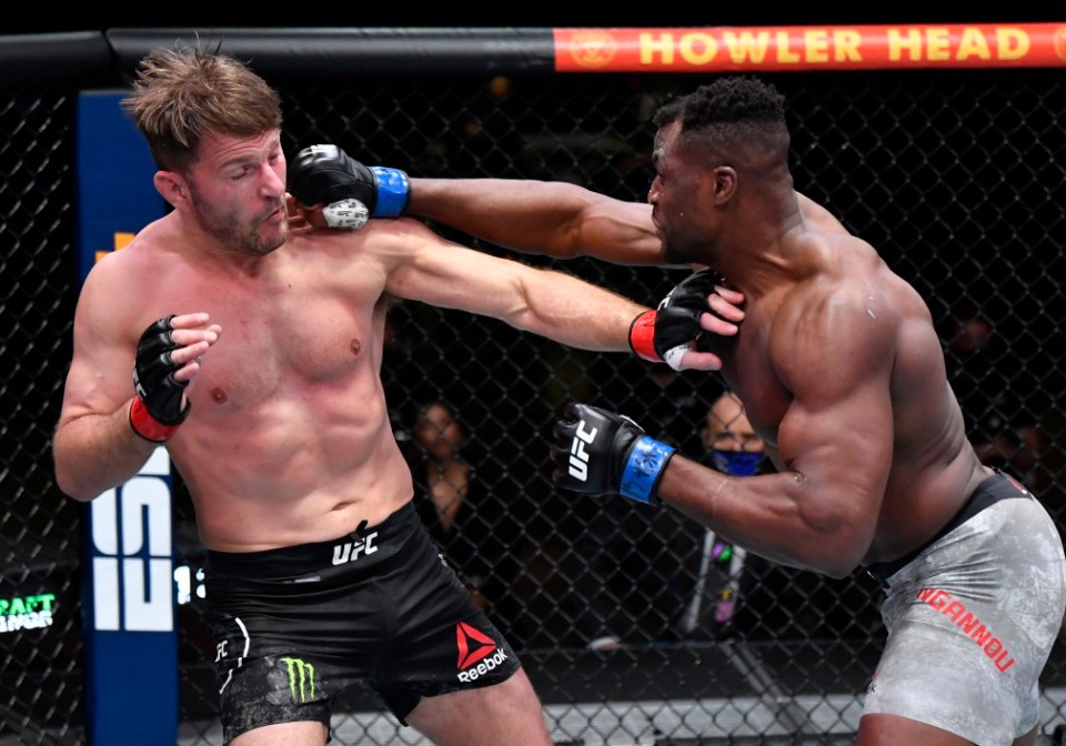 Francis Ngannou beat Stipe Miocic to win the world heavyweight title