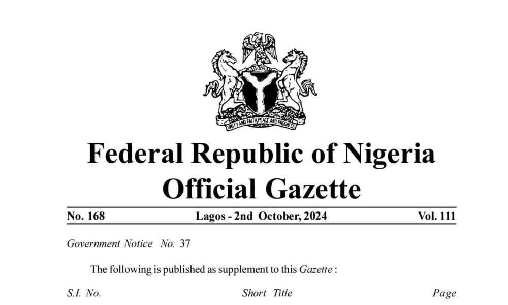 FG Gazettes 2024 Withholding Tax Regulations