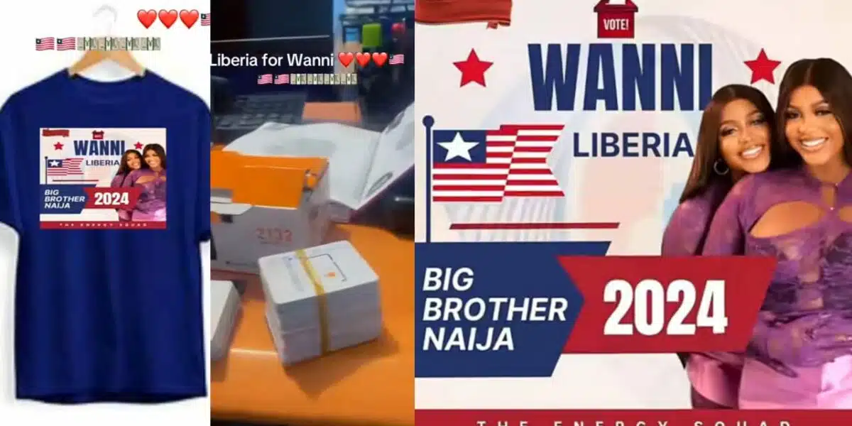 BBNaija: Fans in Liberia launch campaign for Wanni with free vouchers and T-shirts