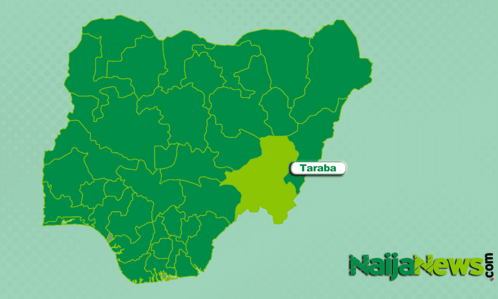 Map of Taraba State, Nigeria