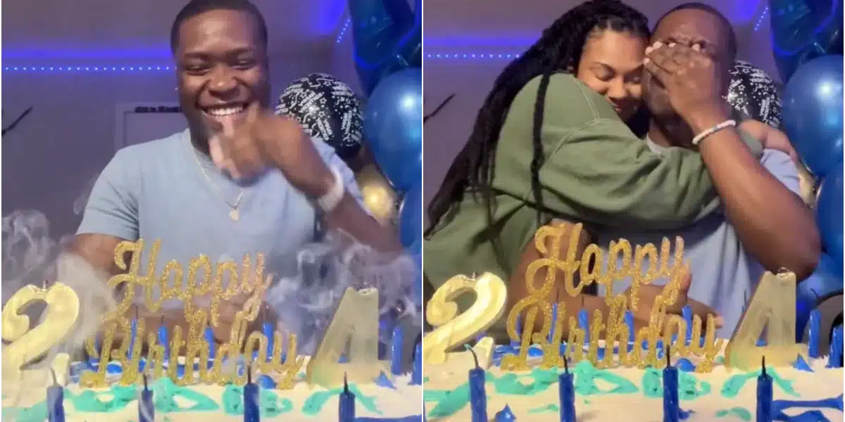 Man in tears as girlfriend marks his birthday for the first time in 11 years