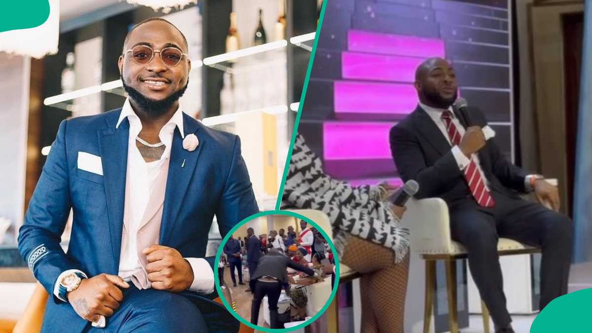 “OBO Dey Wear G-String?” Video of Davido’s Backside Trends As He Kneels to Greet Guests at Event