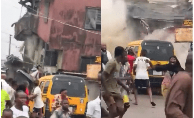 Panic As Two-Storey Building Collapses In Lagos