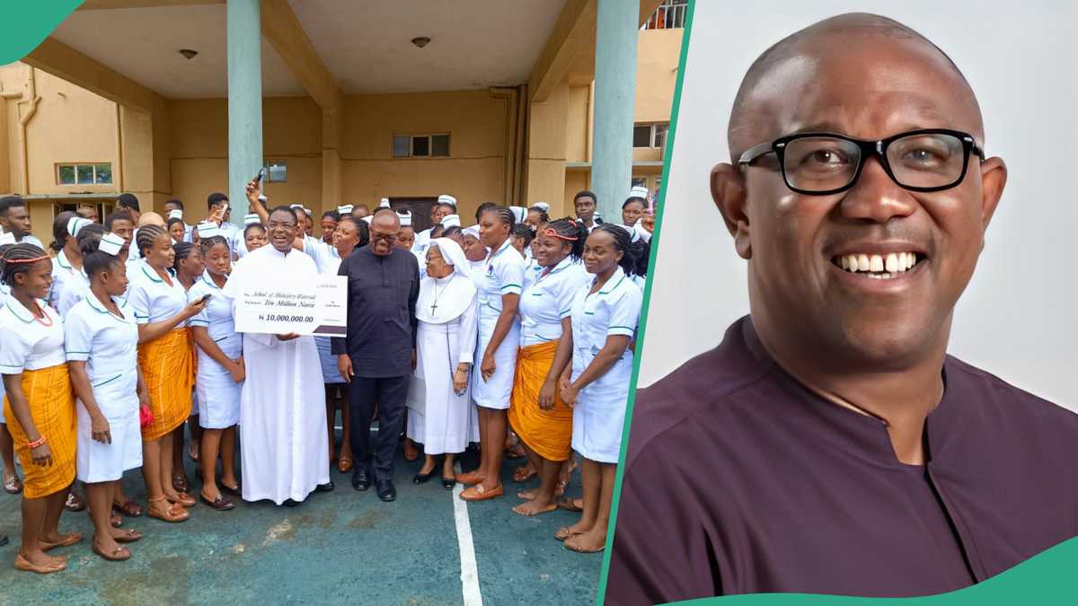 Photos Emerge As Peter Obi Donates N50m to Shanahan Varsity, N10m to Anambra Nursing School