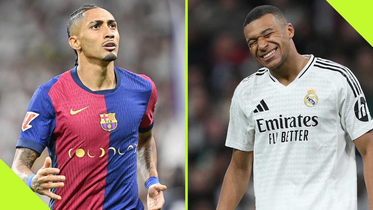 Real Madrid 0:4 Barcelona: Raphinha Taunts Mbappe after scoring in El Clasico