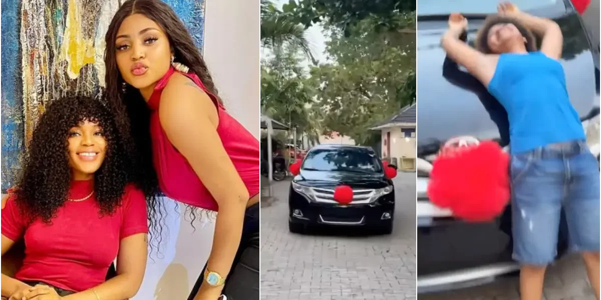 Regina Daniels surprises her friend Casie with her dream car