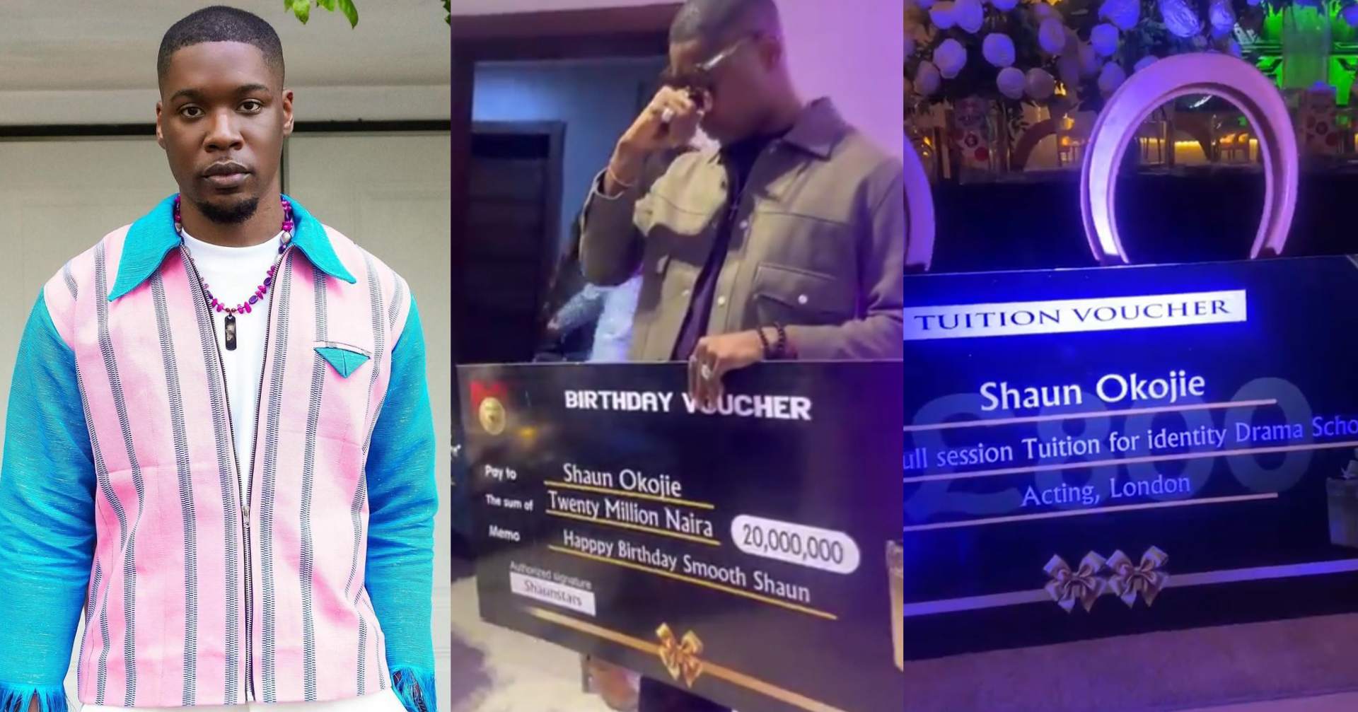 Shaun teary as he receives N20M, other expensive items as birthday gifts