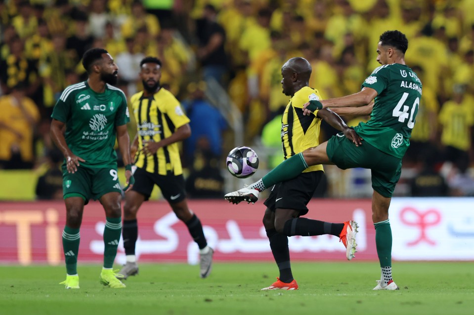 The midfielder was in action for Al-Ittihad against Al-Ahli