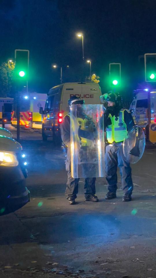 Police in Edinburgh were forced into riot gear as they were attacked with projectiles last year