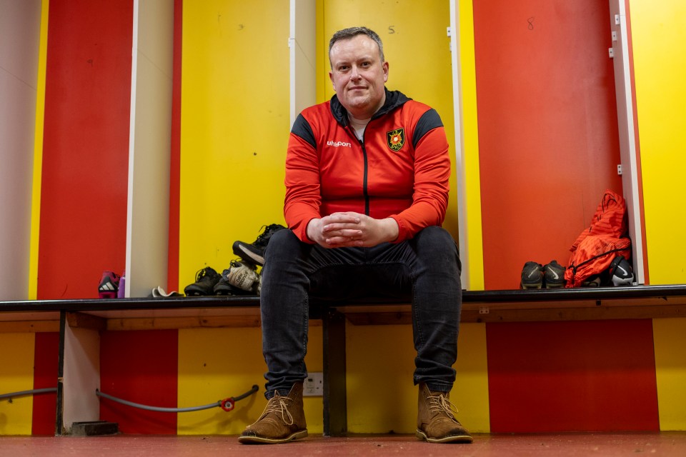 Duncan Mckay as manager of Albion Rovers for the day