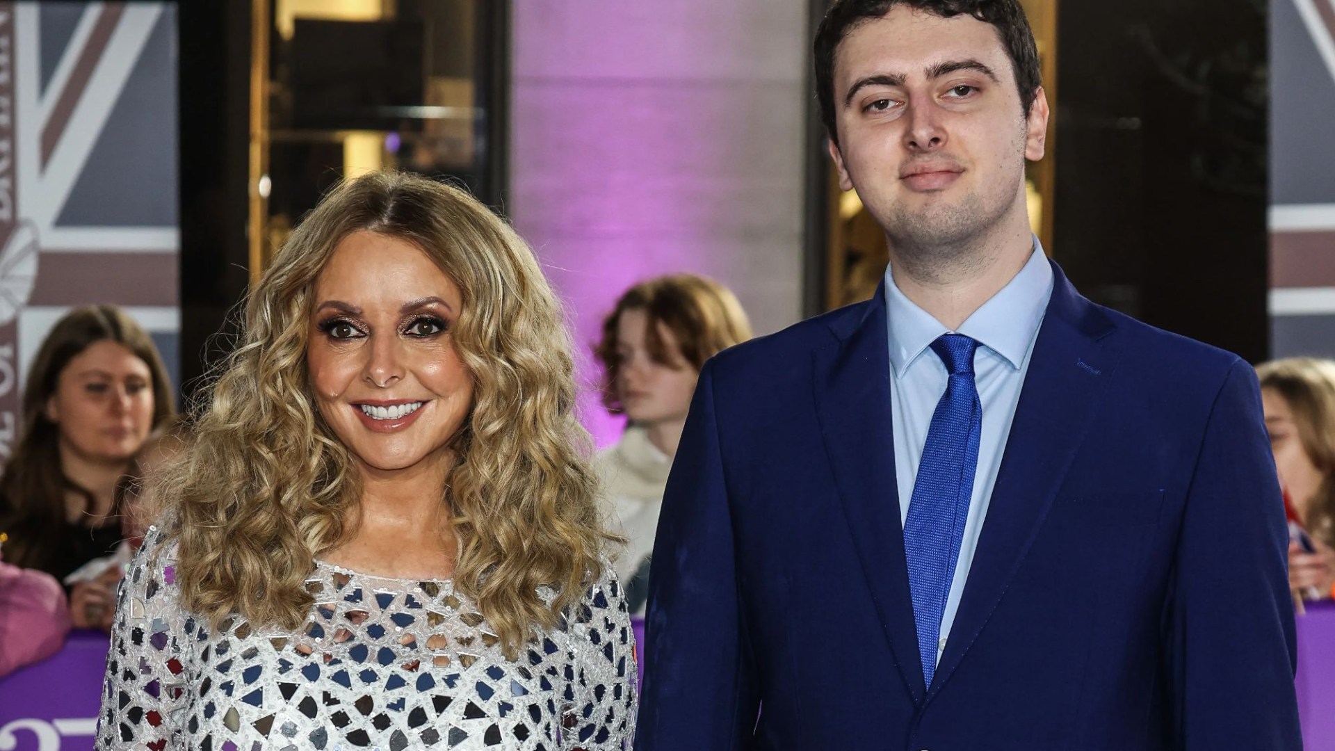 Who is Carol Vorderman's son Cameron and when did she have him?