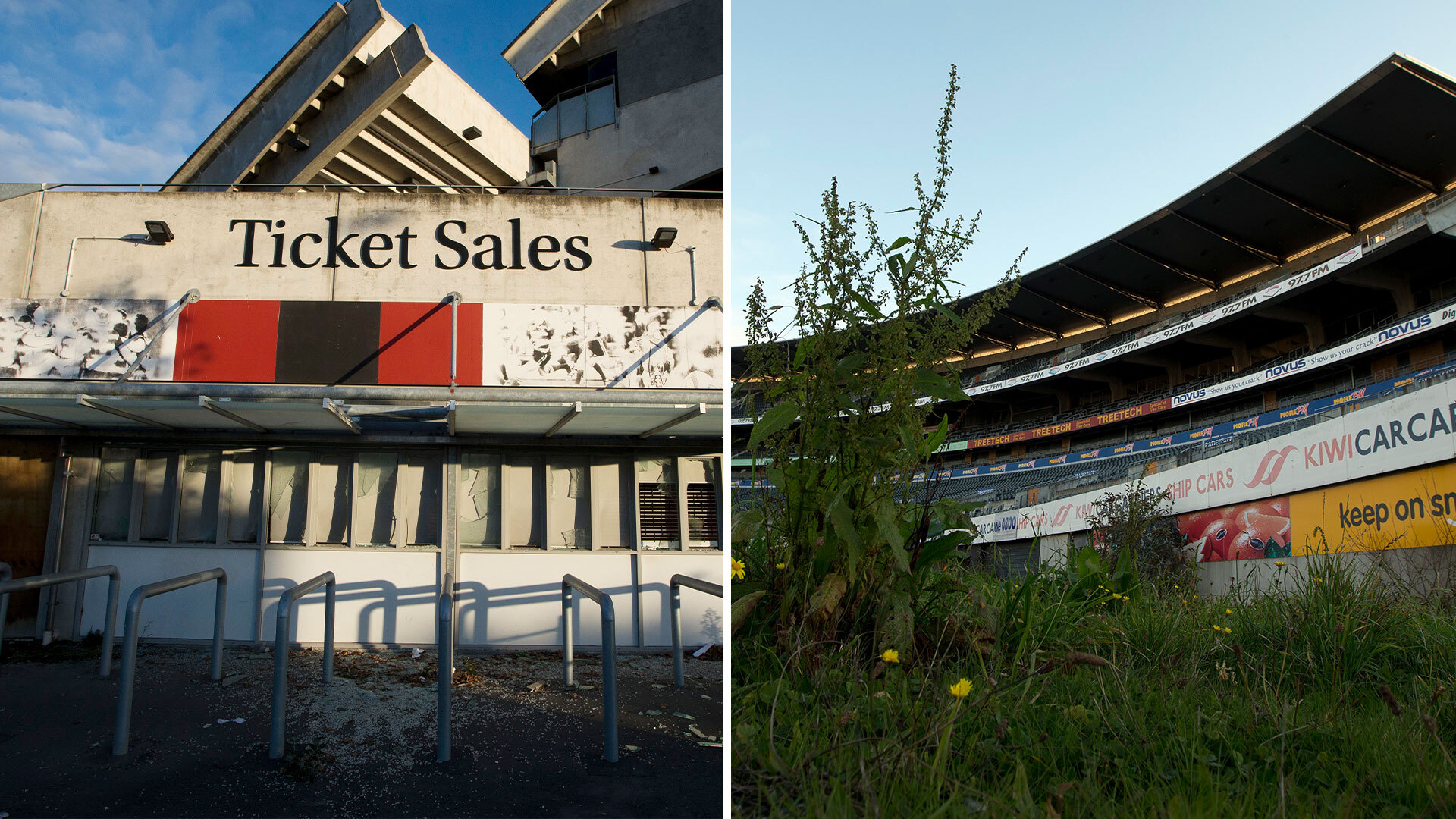 Iconic New Zealand rugby stadium now a park after devastating earthquake forced 38,620-seater venue to be abandoned