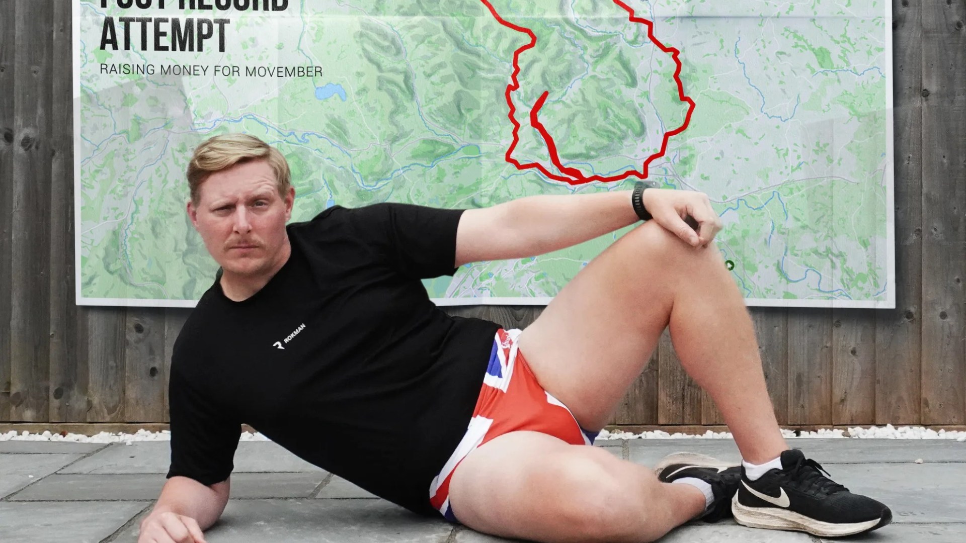 Dad is running to create the largest GPS picture of a bloke’s privates