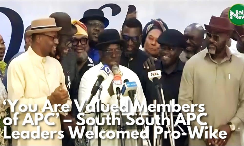 Watch As South-South APC Leaders Welcome Pro-Wike Lawmakers