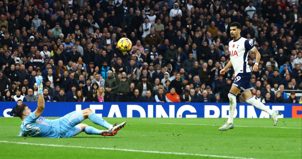 Dominic Solanke put Spurs in front with a superb dink and netted his second four minutes later