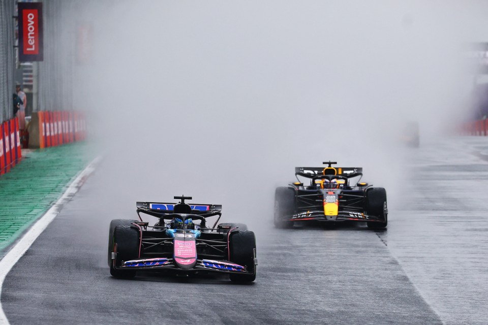 Max Verstappen seized the lead from Esteban Ocon after the second restart on lap 43