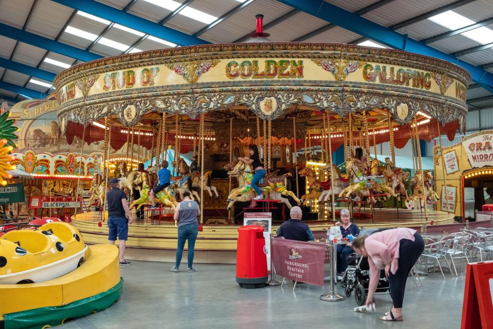 Dingles Fairground Museum was a huge warehouse full of vintage rides