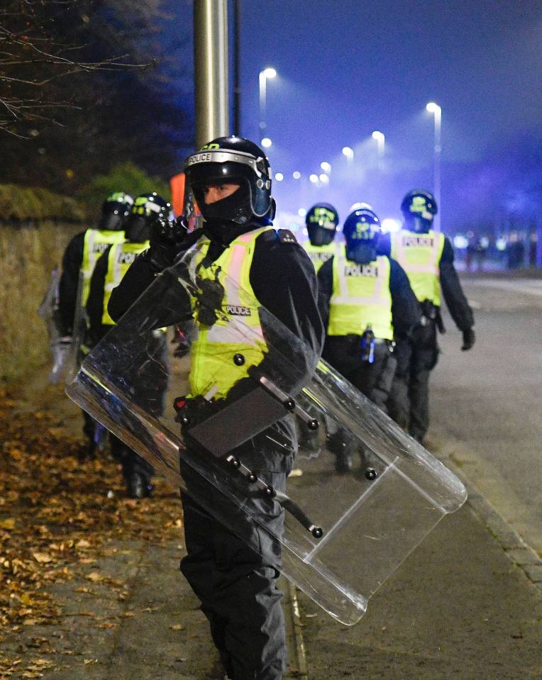 There was a heavy police presence in the Niddrie area of Edinburgh on Bonfire Night