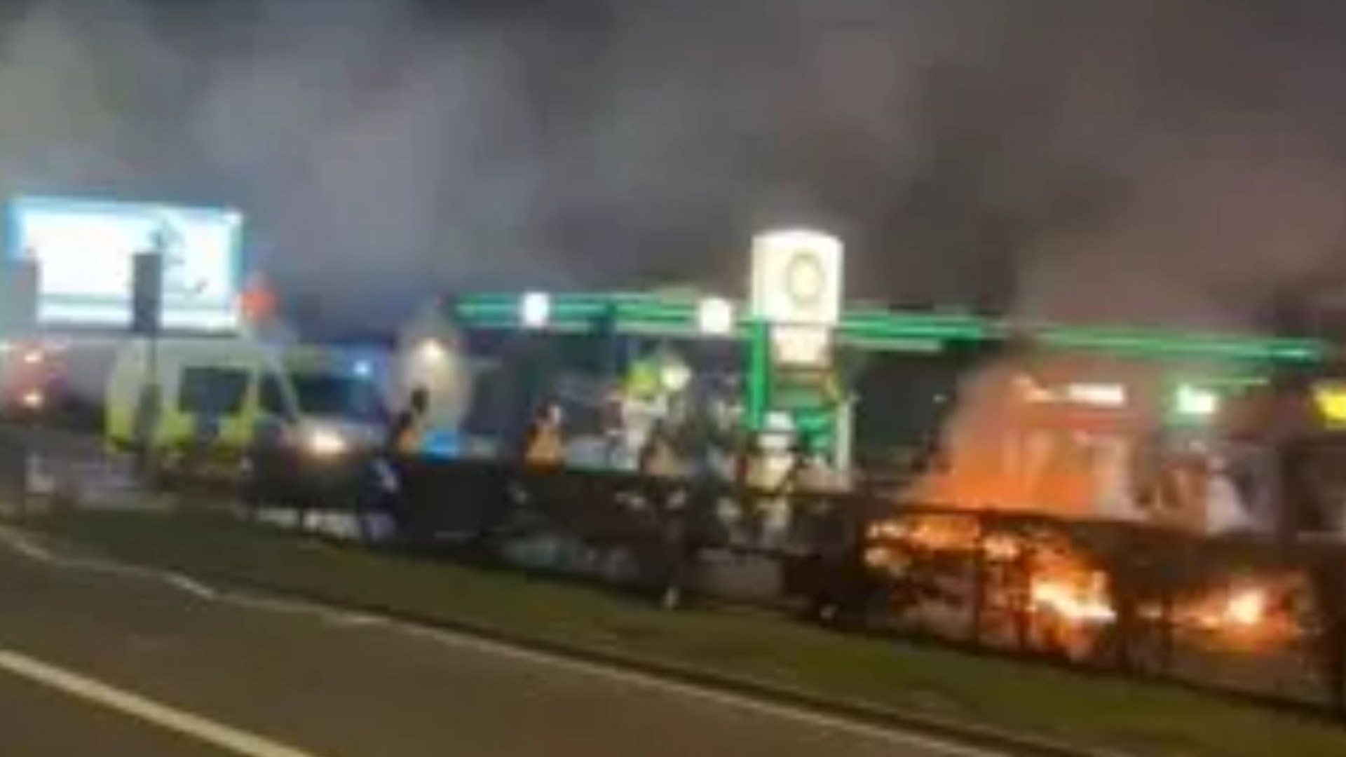 Rampaging firework gang 'targets Scots petrol station' & starts blaze just feet away from forecourt