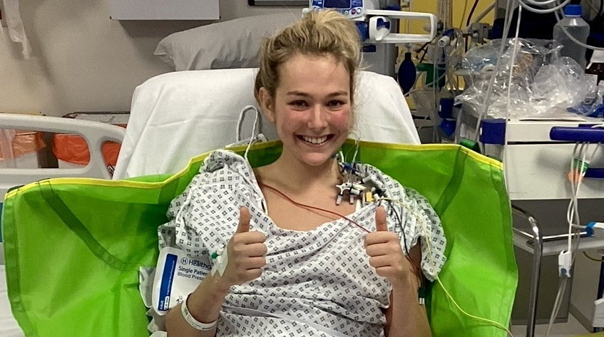 Molly Turner at Manchester Royal Infirmary following the hit-and-run