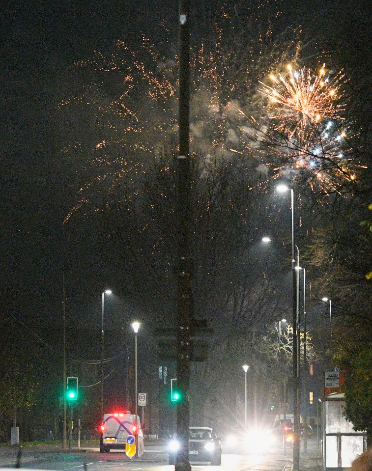 Yobs let off fireworks in the streets