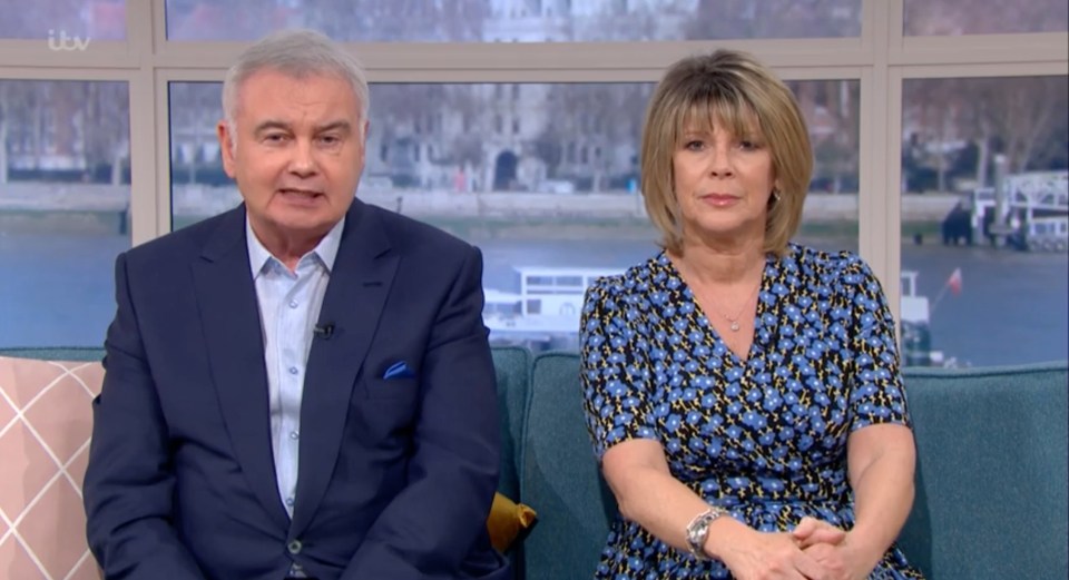 This Morning Eamonn Holmes, and Ruth Langsford in their This Morning presenting days