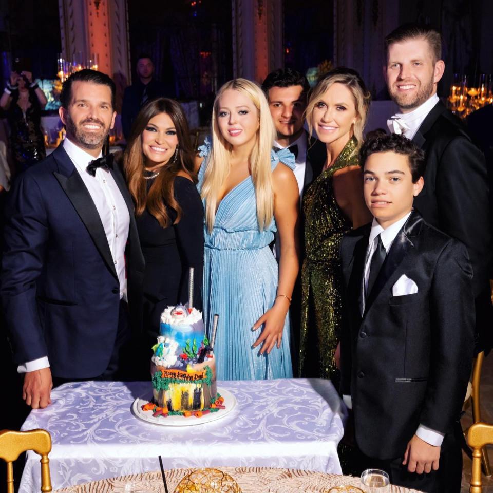 The Trump family celebrating Tiffany's birthday