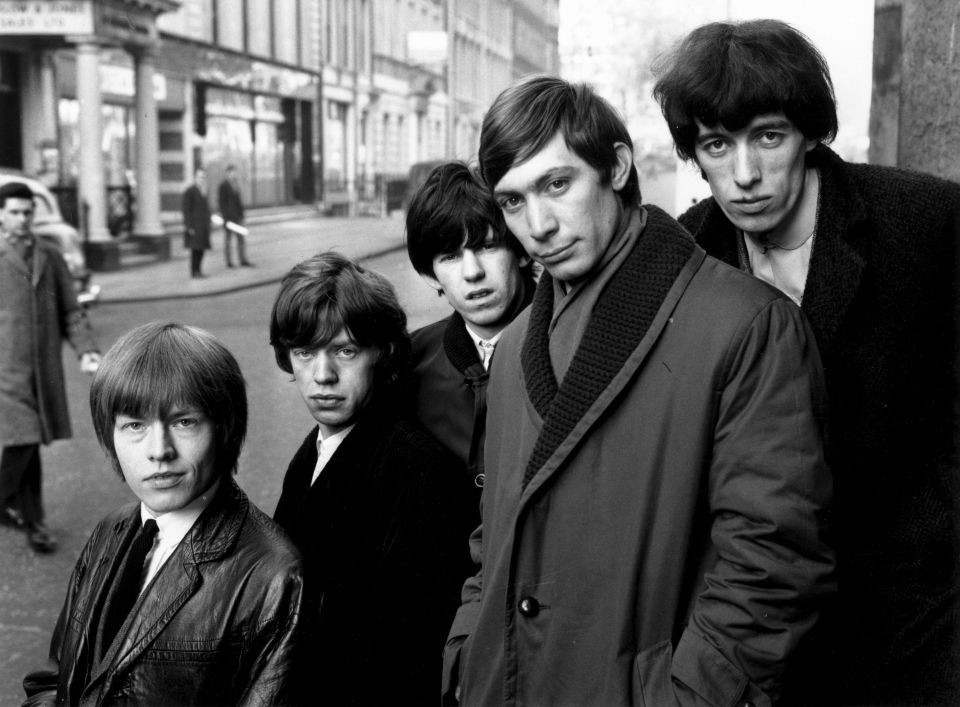 The Rolling Stones in 1964 (L-R Brian Jones, Mick Jagger, Keith Richards, Charlie Watts and Bill Wyman)