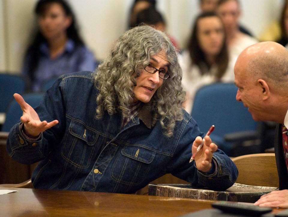 Serial killer Rodney Alcala talks in court on Tuesday, March 30, 2010, before being sentenced to death