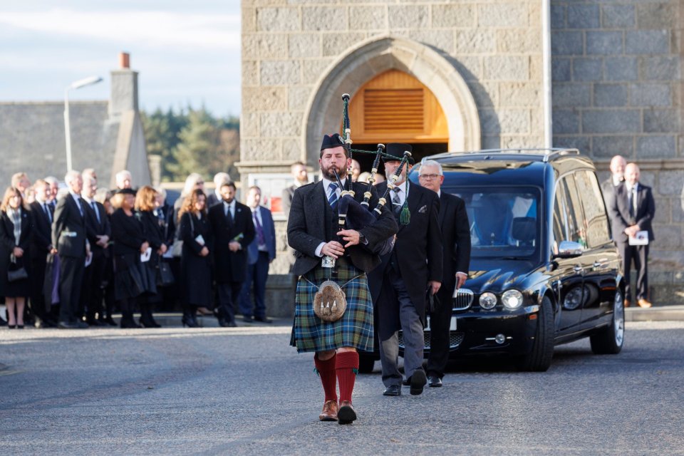 The former First Minister was laid to rest in Aberdeenshire.