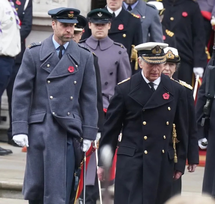 The King and members of the Royal Family attend the annual Remembrance Day Service