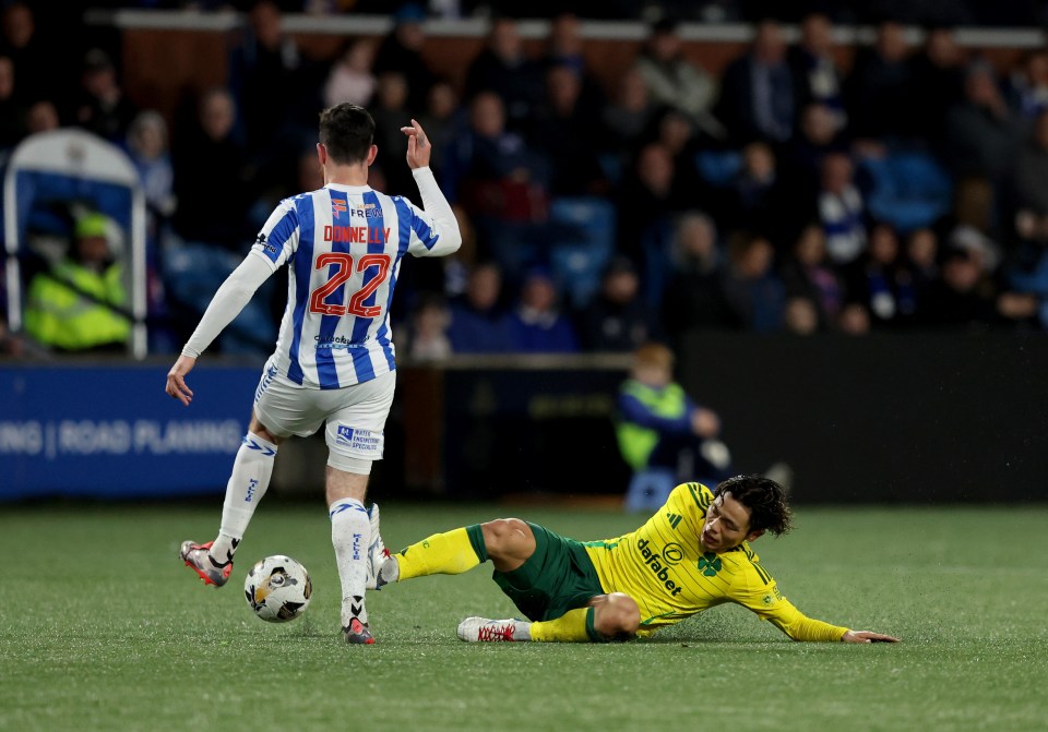 Reo Hatate was booked for this challenge on Liam Donnelly