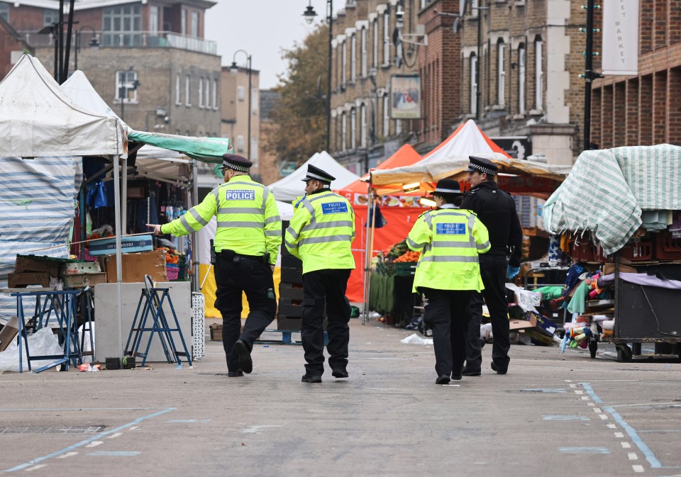 Cops were called at around 10.40am after reports of multiple stabbings in East Street, Walworth